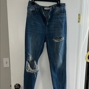 Topshop Blue Denim mom jeans
